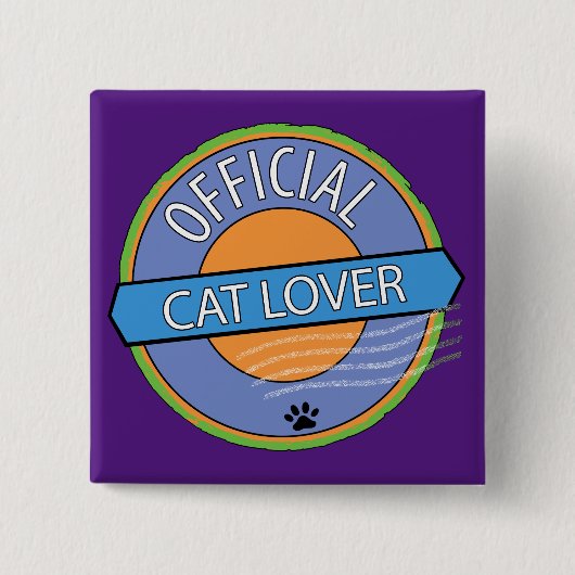 Offiziell Cat Lover Button (Vorderseite)
