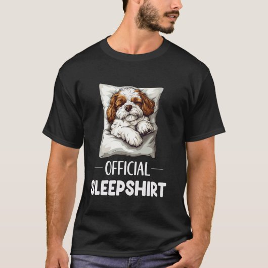 Offiziell Cavapoo Sleepshirt Dog Lover Nightgown S T-Shirt (Vorderseite)