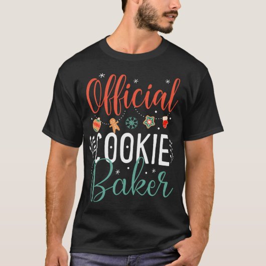Offiziell Cookie Baker Funny Christmas Couples Mat T-Shirt (Vorderseite)