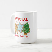 Offiziell Cookie Tester Funny Christmas Kaffeetasse (Vorderseite Links)