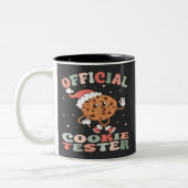 Offiziell Cookie Tester Retro Zweifarbige Tasse (Links)