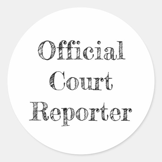 Offiziell Court Reporter Sticker (Vorderseite)