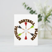 Offiziell Dartball Player Postkarte (Stehend Vorderseite)