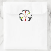 Offiziell Dartball Player Runder Aufkleber (Tasche)