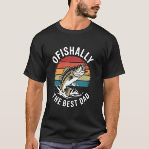 Offiziell der beste Papa-Angler lustiger Fischfang T-Shirt