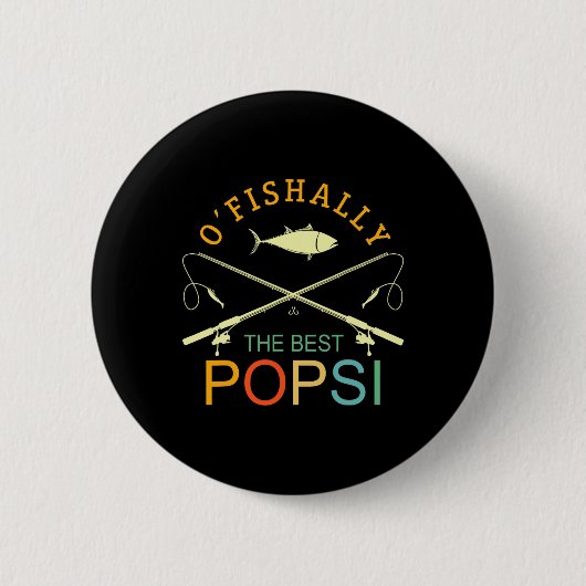 Offiziell der beste Popsi Vintage Angel-Opa Button (Vorderseite)