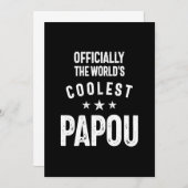 Offiziell die Coolste Papou der Welt | Father Gift Einladung (Vorne/Hinten)