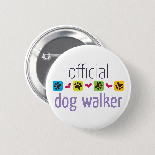 Offiziell Dog Walker Button (Vorne & Hinten)