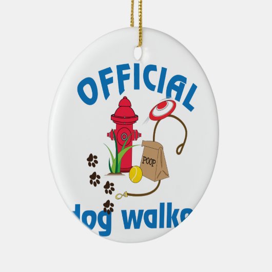 Offiziell Dog Walker Keramik Ornament (Rechts)
