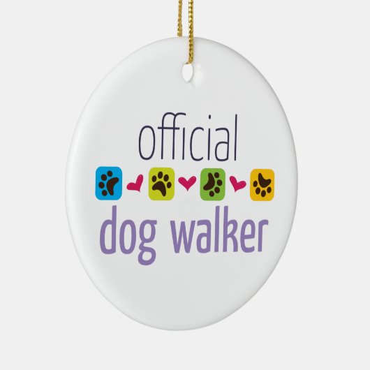 Offiziell Dog Walker Keramik Ornament (Rechts)