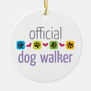 Offiziell Dog Walker Keramik Ornament