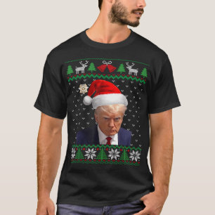 Offiziell Donald Trump Tasse Shot Ugly Christmas T T-Shirt