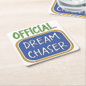 Offiziell Dream Chaser Rechteckiger Pappuntersetzer (angewinkelt)