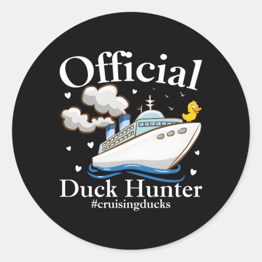 Offiziell Duck Hunter Rubber Duck Cruising Cruise Runder Aufkleber (Vorderseite)