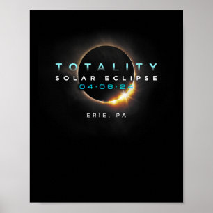 Offiziell Eclipse Solar 2024 Erie Poster