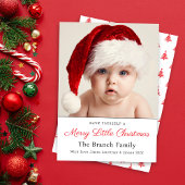 Offiziell ein fröhliches kleines Weihnachtsfamilie Feiertagskarte