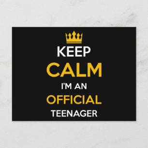 Offiziell ein Teenager-Geschenk Postkarte