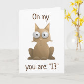 OFFIZIELL EIN ZEHN AM **13** GEBURTSTAG KARTE (Gelbe Blume)