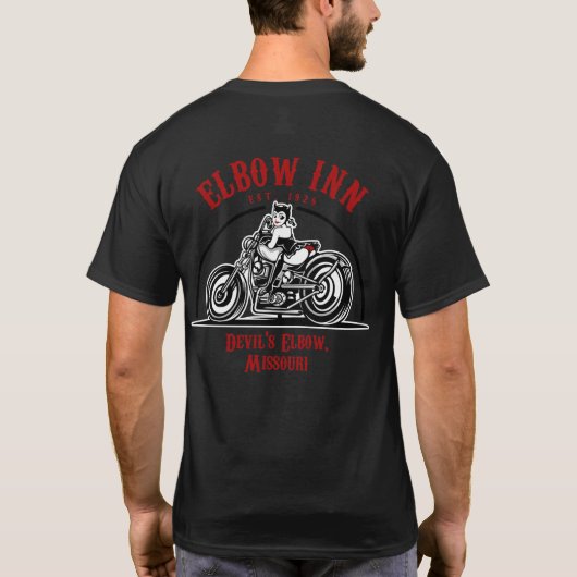 Offiziell Elbow Inn® Biker Lucy Men's T - Shirt (Rückseite)