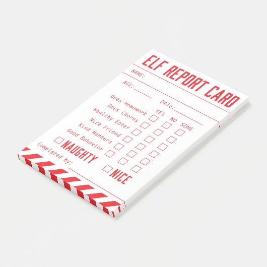 Offiziell Elf Report Card Mini Post-it Klebezettel (angewinkelt)
