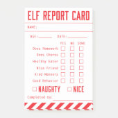 Offiziell Elf Report Card Mini Post-it Klebezettel (Vorderseite)