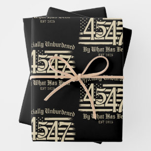Offiziell entlastet von dem, was Trump 45 47 gewes Geschenkpapier Set
