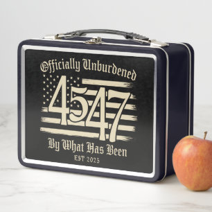 Offiziell entlastet von dem, was Trump 45 47 gewes Metall Brotdose