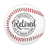 Offiziell ermüdet in Schwarz und Weiß Baseball (Vorderseite Links)