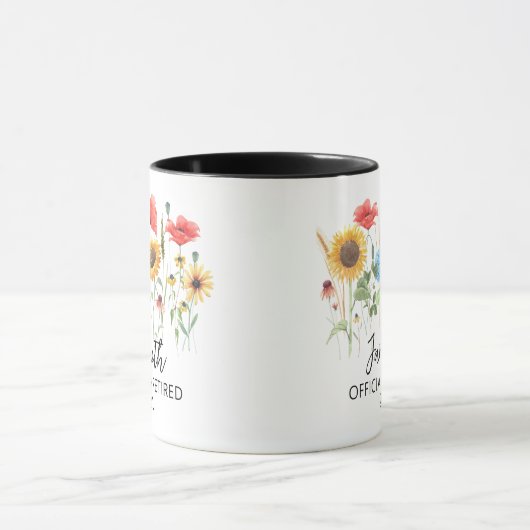 Offiziell ermüdete Blumenfreundin Coworker Tasse (Zentrum)