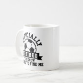 Offiziell ermüdeter Fußball Kaffeetasse (Vorderseite Links)