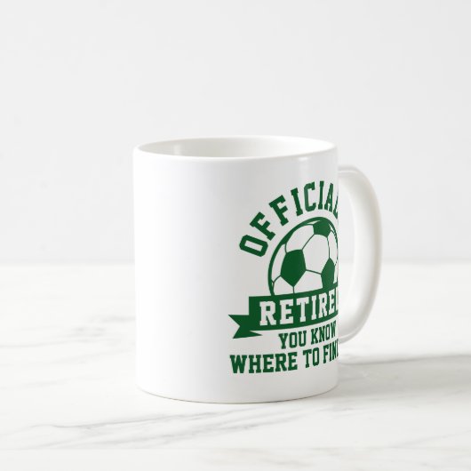 Offiziell ermüdeter Fußball Kaffeetasse (VorderseiteRechts)