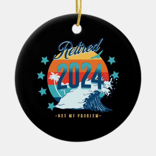 Offiziell erschöpft 2024 keramik ornament (Vorne)