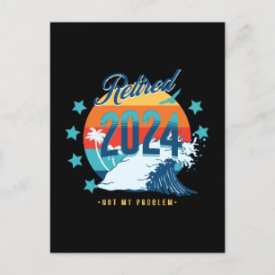 Offiziell erschöpft 2024 postkarte