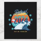 Offiziell erschöpft 2024 weinetikett (Einzelnes Label)