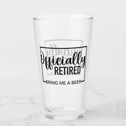 Offiziell erschöpft bringen Sie mir ein Bier Glas (Rückseite)