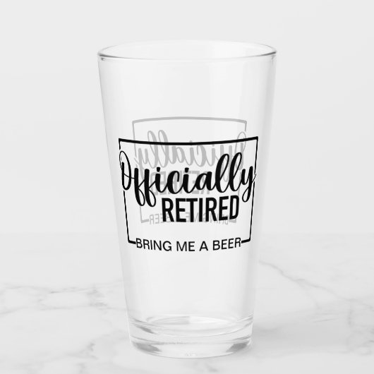 Offiziell erschöpft bringen Sie mir ein Bier Glas (Vorderseite)