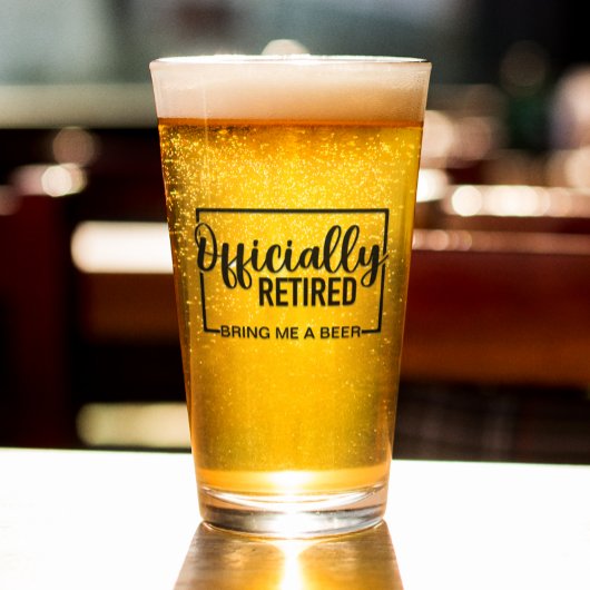 Offiziell erschöpft bringen Sie mir ein Bier Glas