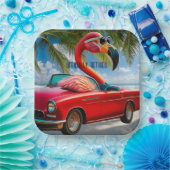 Offiziell erschöpft Flamingo & Convertible am Stra Pappteller (Party)