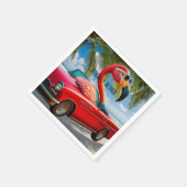 Offiziell erschöpft Flamingo & Convertible am Stra Serviette (Ecke)