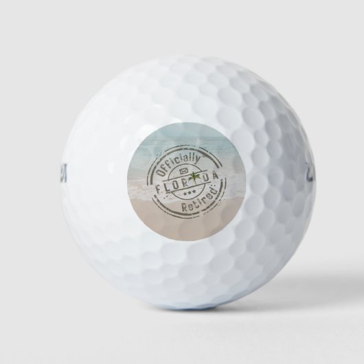 Offiziell erschöpft im tropischen Meer von Florida Golfball (Vorderseite)