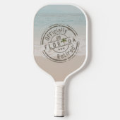 Offiziell erschöpft im tropischen Meer von Florida Pickleball Schläger (Rückseite)