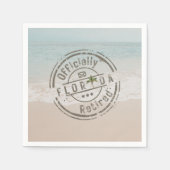 Offiziell erschöpft im tropischen Meer von Florida Serviette (Vorderseite)