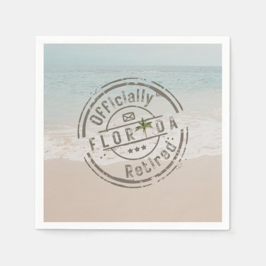 Offiziell erschöpft im tropischen Meer von Florida Serviette (Vorderseite)
