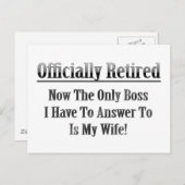 Offiziell erschöpft postkarte (Vorne/Hinten)