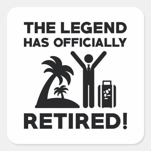 Offiziell erschöpft quadratischer aufkleber (Vorderseite)