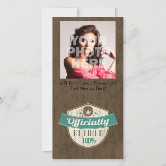 Offiziell erschöpft, zu 100 % Vintager Ruhestand Ankündigung (Vorderseite)