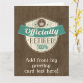 Offiziell erschöpft, zu 100 % Vintager Ruhestand Karte (Gelbe Blume)