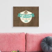 Offiziell erschöpft, zu 100 % Vintager Ruhestand Leinwanddruck (Insitu (Wohnzimmer))