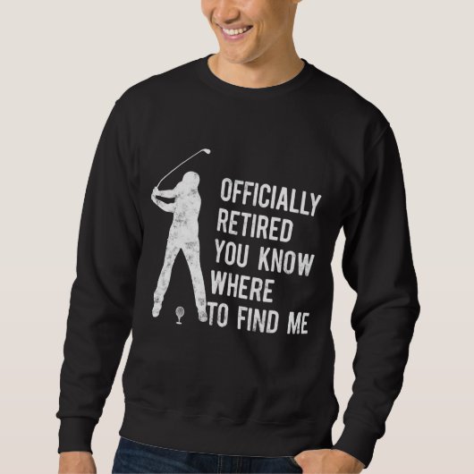 Offiziell erwachsenes Geschenk Golf Vater Golfing  Sweatshirt (Vorderseite)