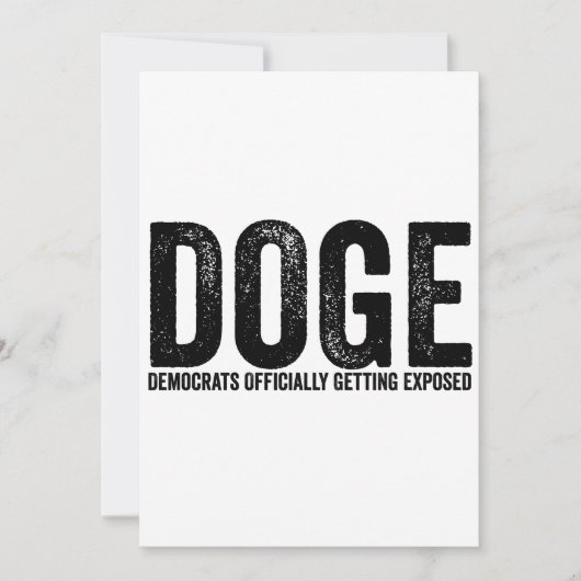 Offiziell exponierte Demokraten Einladung (Vorderseite)